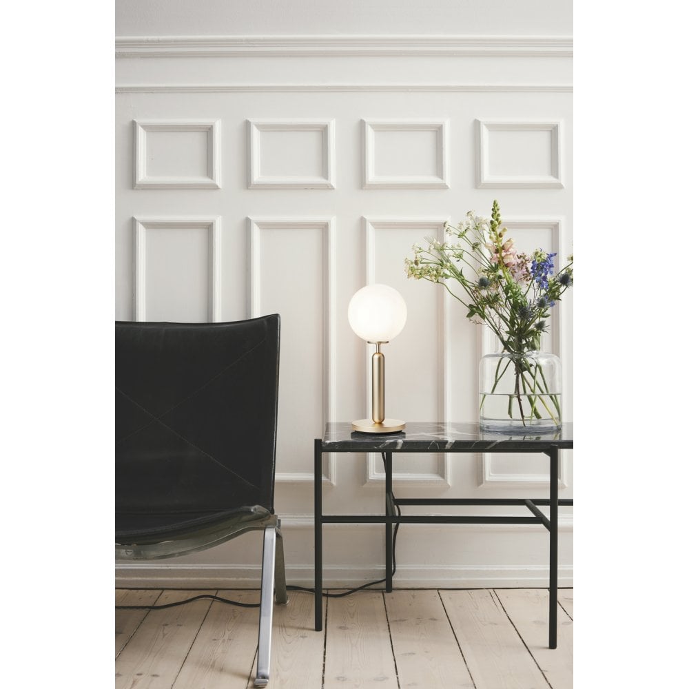 Nuura Miira Table Lamp - Brass & Opal Glass