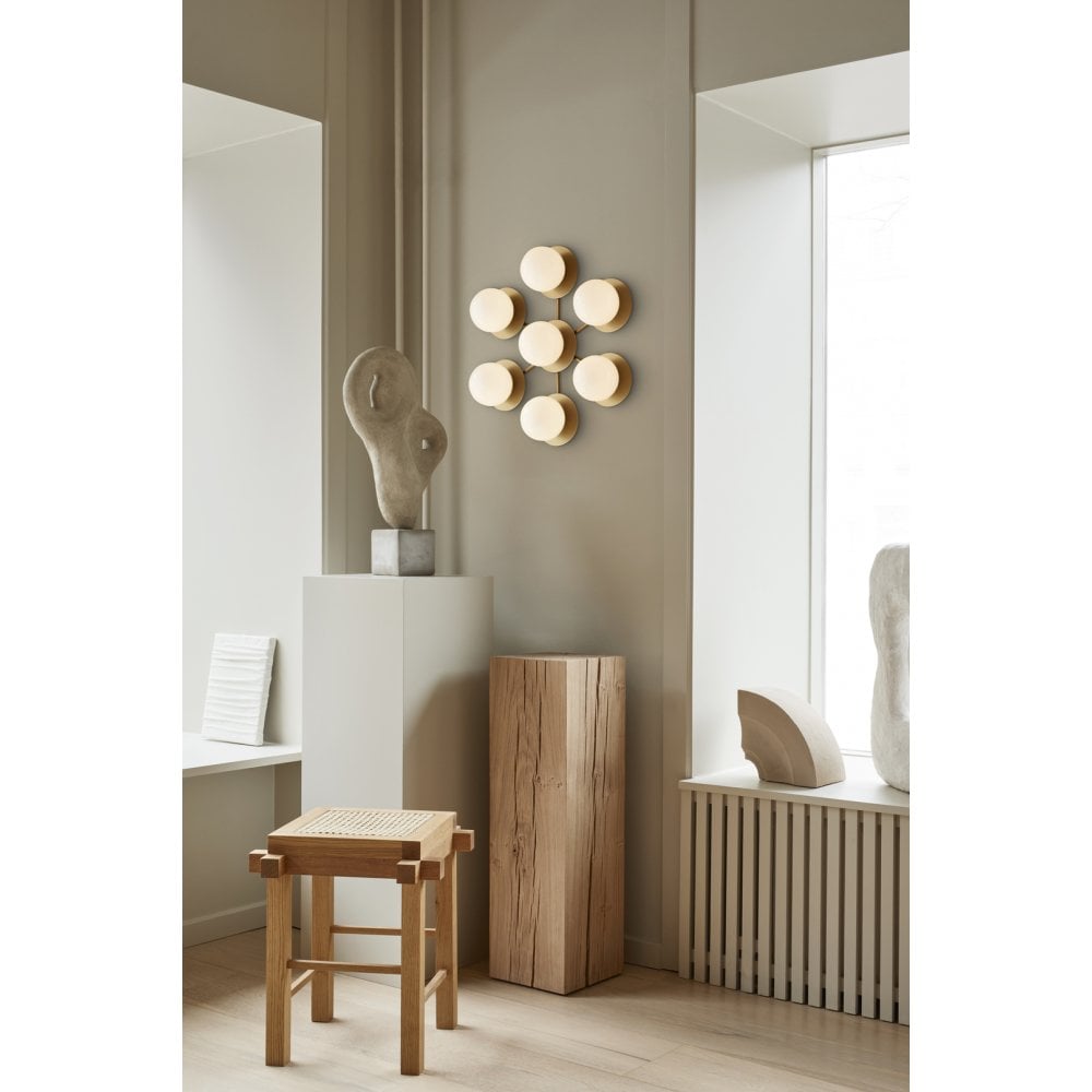Nuura Liila Star Wall/Flush Light - Nordic Gold & Opal Glass
