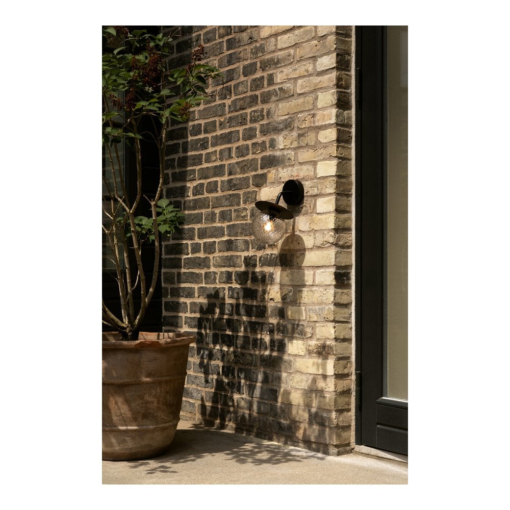 Nuura Liila Outdoor Wall Light - Black & Optic Clear Glass