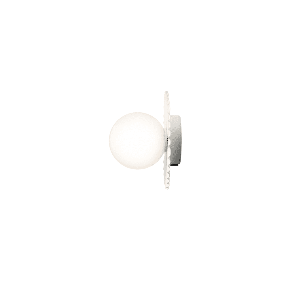 Nuura Liila Muuse Small IP44 Wall/Flush Light - White & Opal Glass