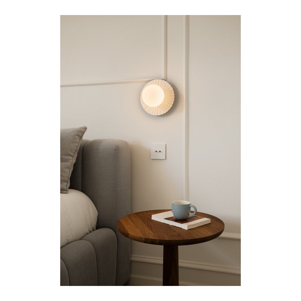 Nuura Liila Muuse Small IP44 Wall/Flush Light - White & Opal Glass