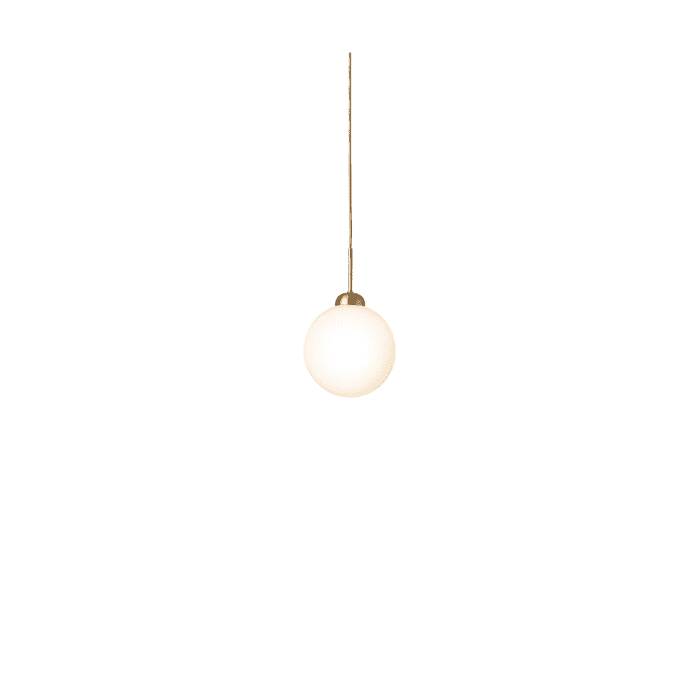Nuura Apiales 1 Large Light Pendant - Brushed Brass & Opal Glass