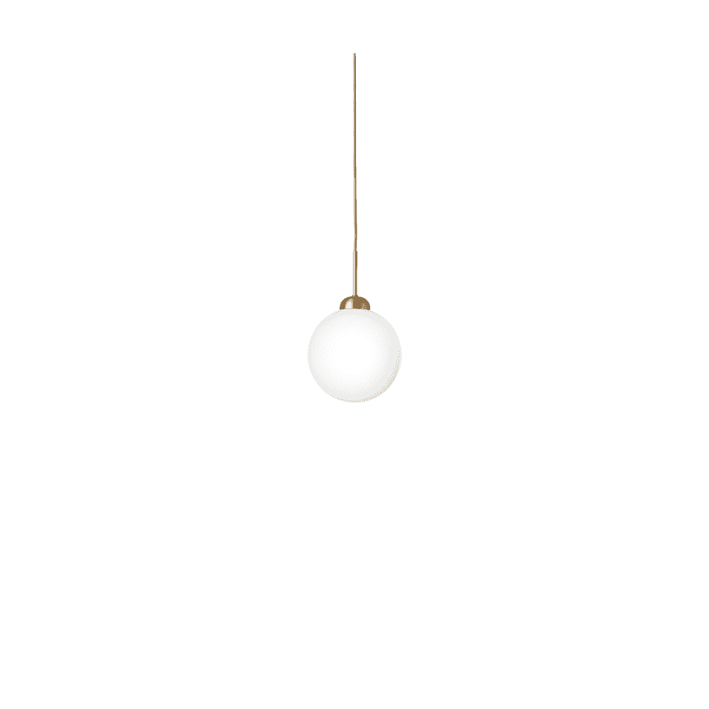 Nuura Apiales 1 Large Light Pendant - Brushed Brass & Opal Glass