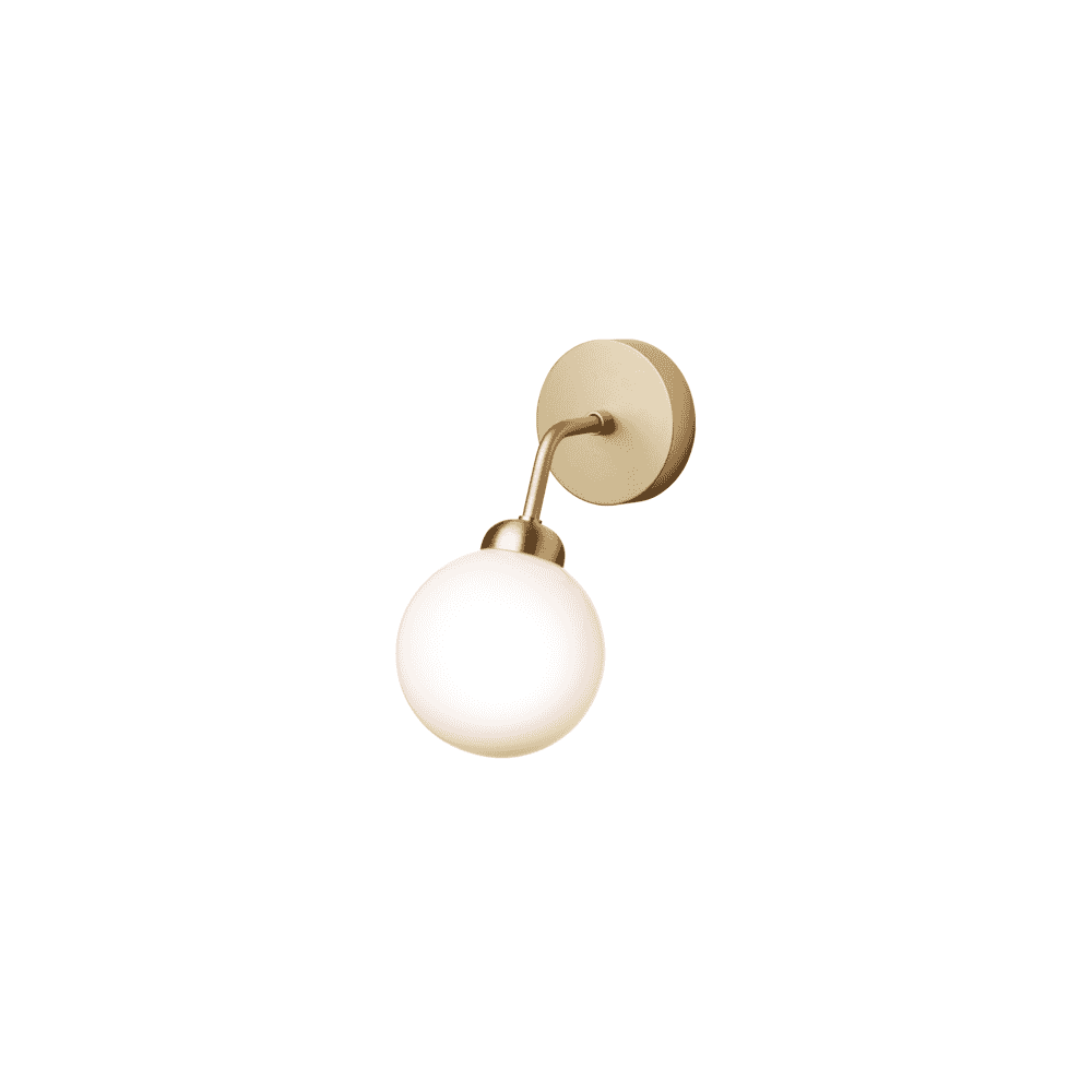 Nuura Apiales Wall Light - Brushed Brass & Opal Glass