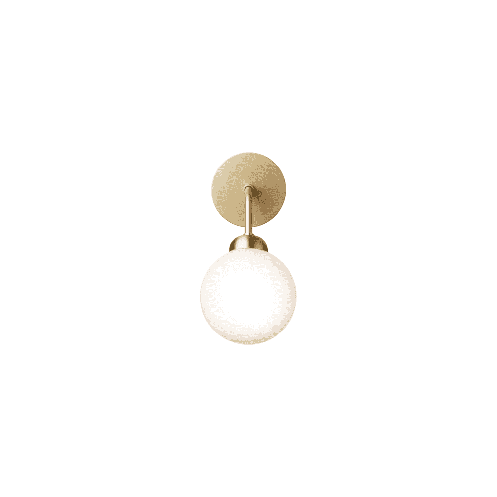Nuura Apiales Wall Light - Brushed Brass & Opal Glass