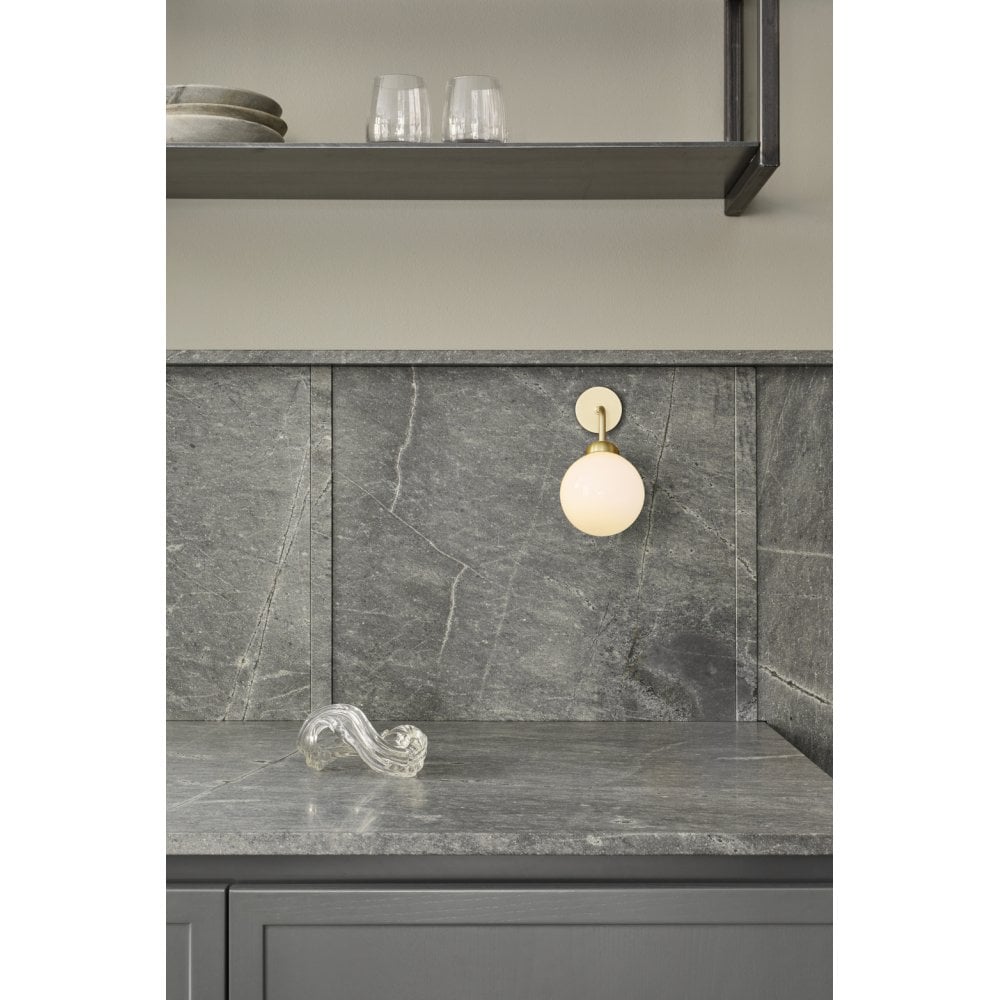 Nuura Apiales Wall Light - Brushed Brass & Opal Glass