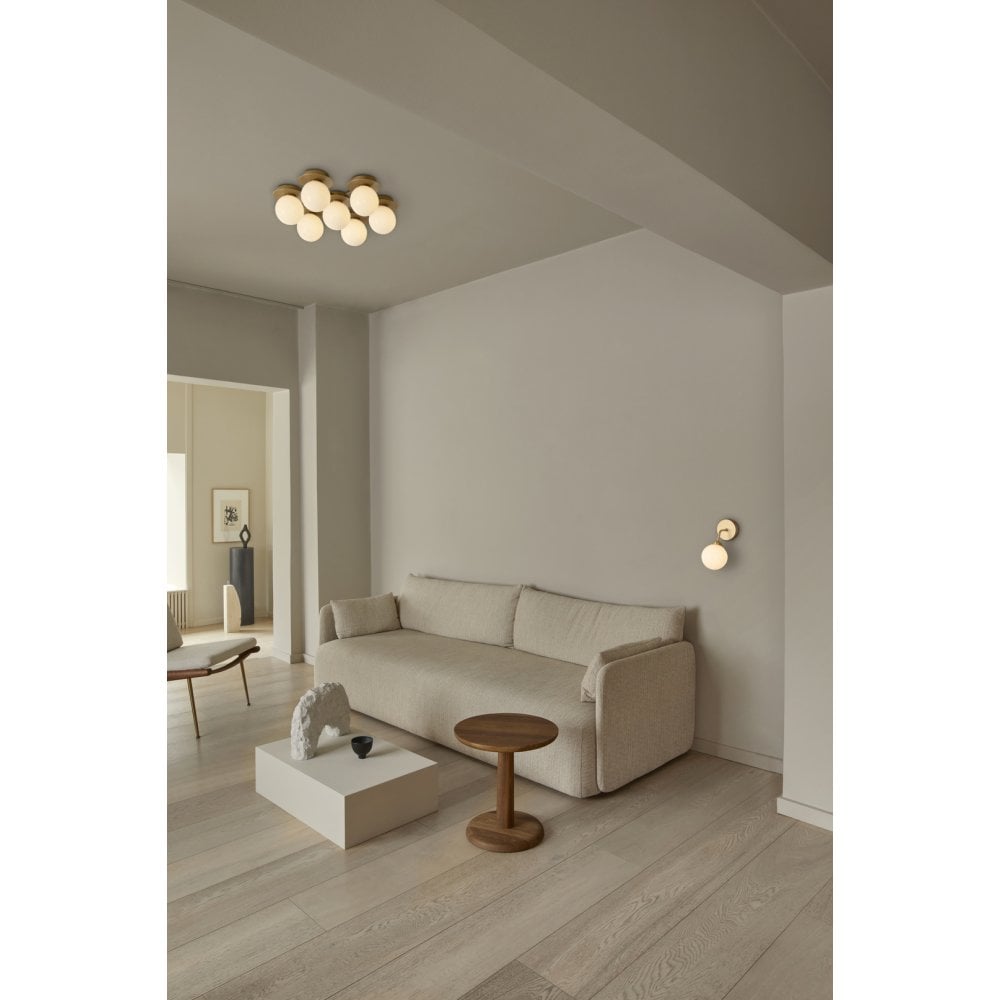 Nuura Apiales Wall Light - Brushed Brass & Opal Glass