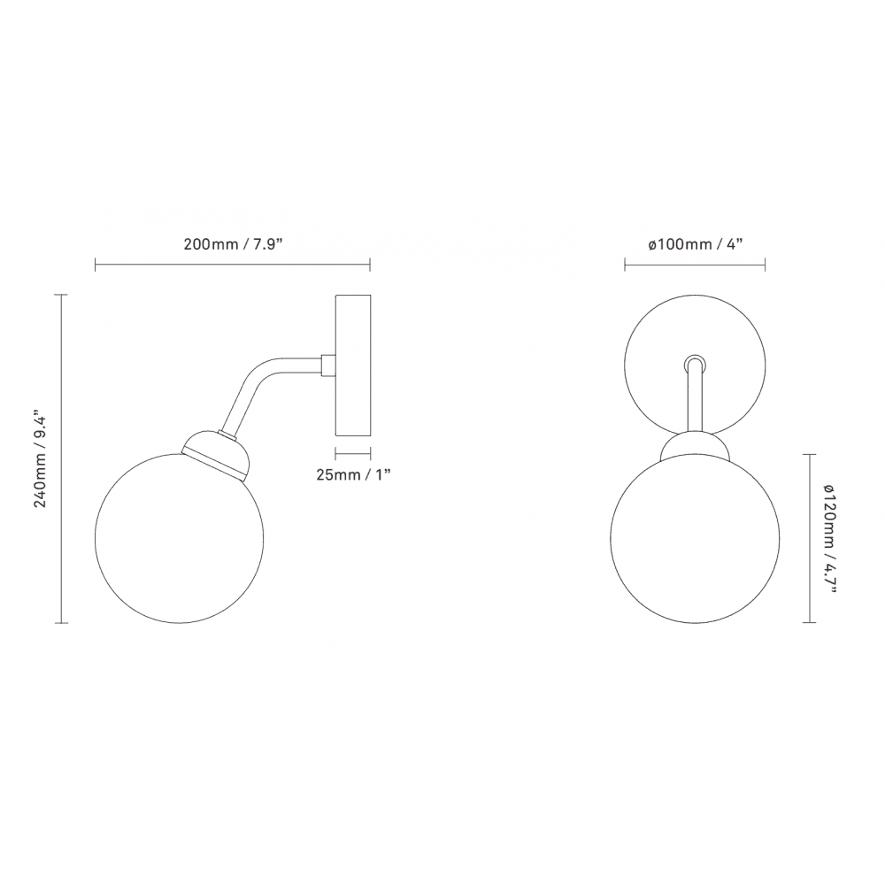 Nuura Apiales Wall Light - Brushed Brass & Opal Glass