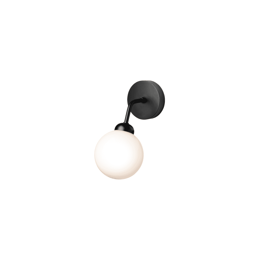 Nuura Apiales Wall Light - Satin Black & Opal Glass