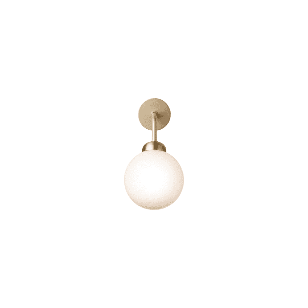 Nuura Apiales Hard-Wired Wall Light - Brushed Brass & Opal  Glass