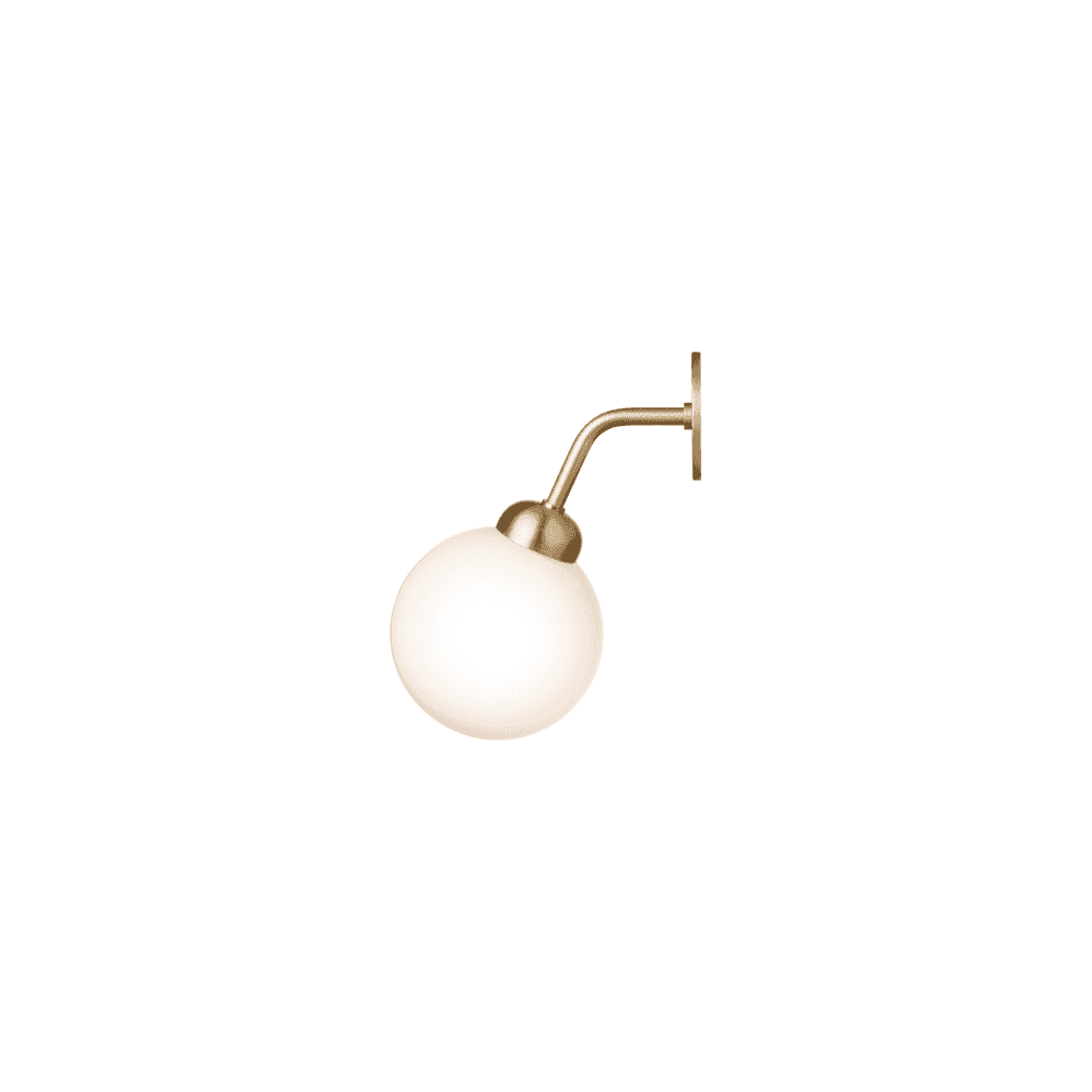 Nuura Apiales Hard-Wired Wall Light - Brushed Brass & Opal  Glass