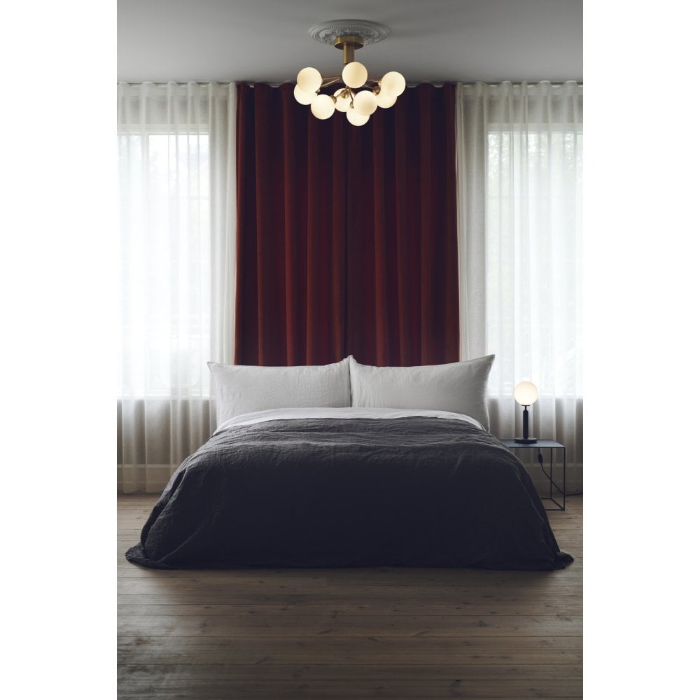 Nuura Apiales 9 Light Ceiling Light - Brushed Brass & Opal Glass