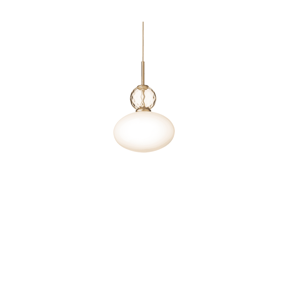 Nuura Rizzatto 32 Pendant - Satin Brass & Opal Glass