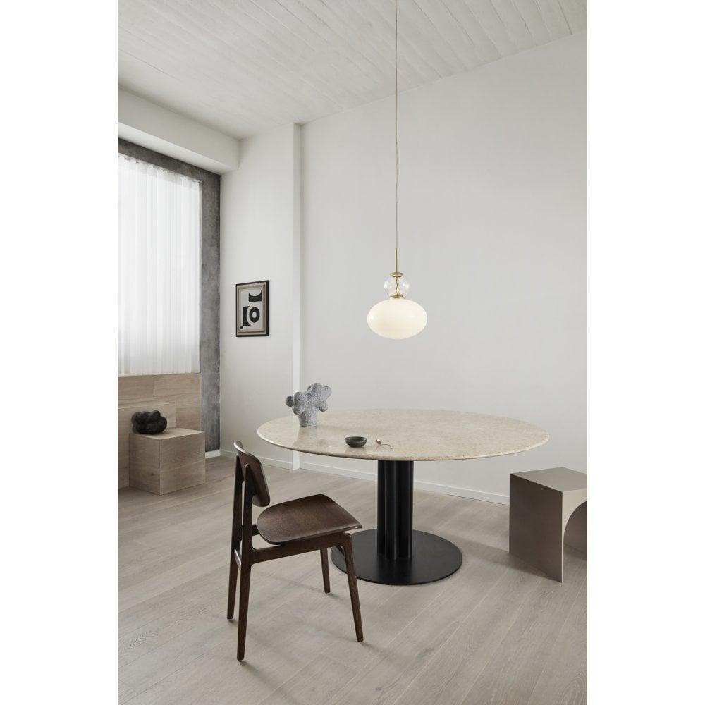 Nuura Rizzatto 32 Pendant - Satin Brass & Opal Glass