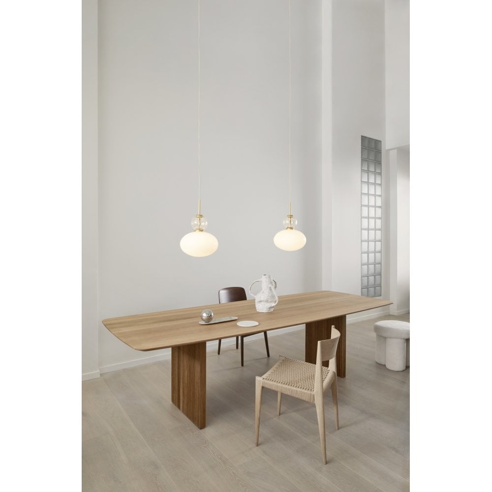 Nuura Rizzatto 32 Pendant - Satin Brass & Opal Glass