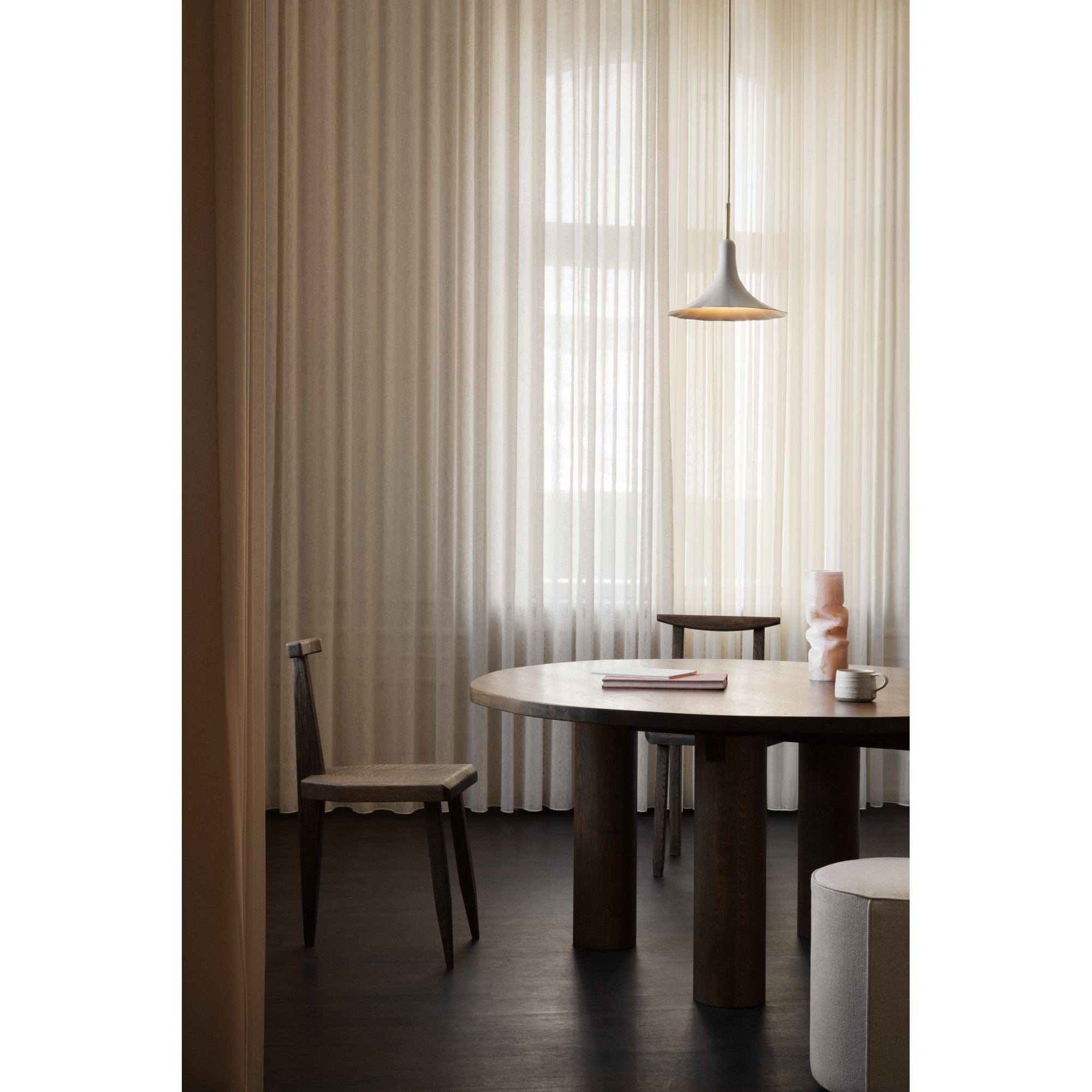 Nuura Petalii 1 Light Pendant - White & Polished Brass