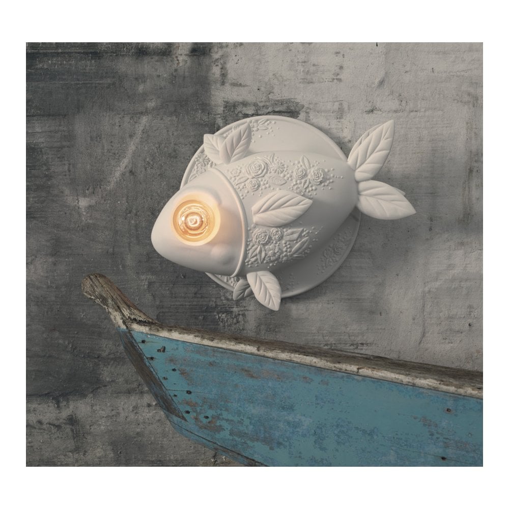 Karman Aprile Fish Wall Lamp - Matt White