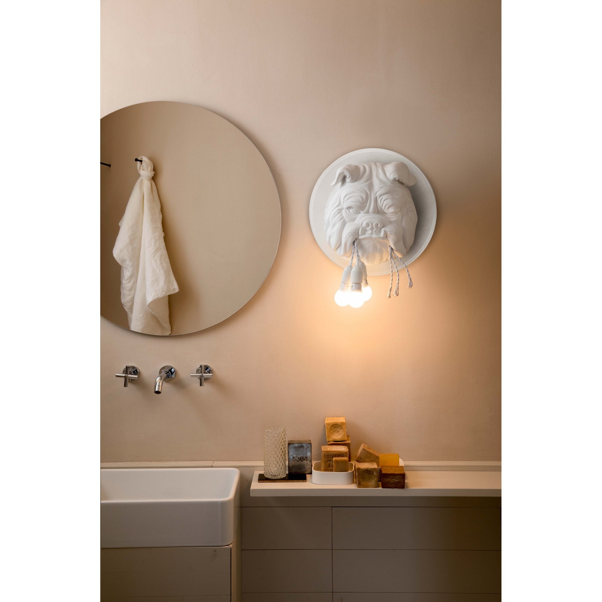 Karman Amsterdam Bulldog Wall Lamp - Matt White