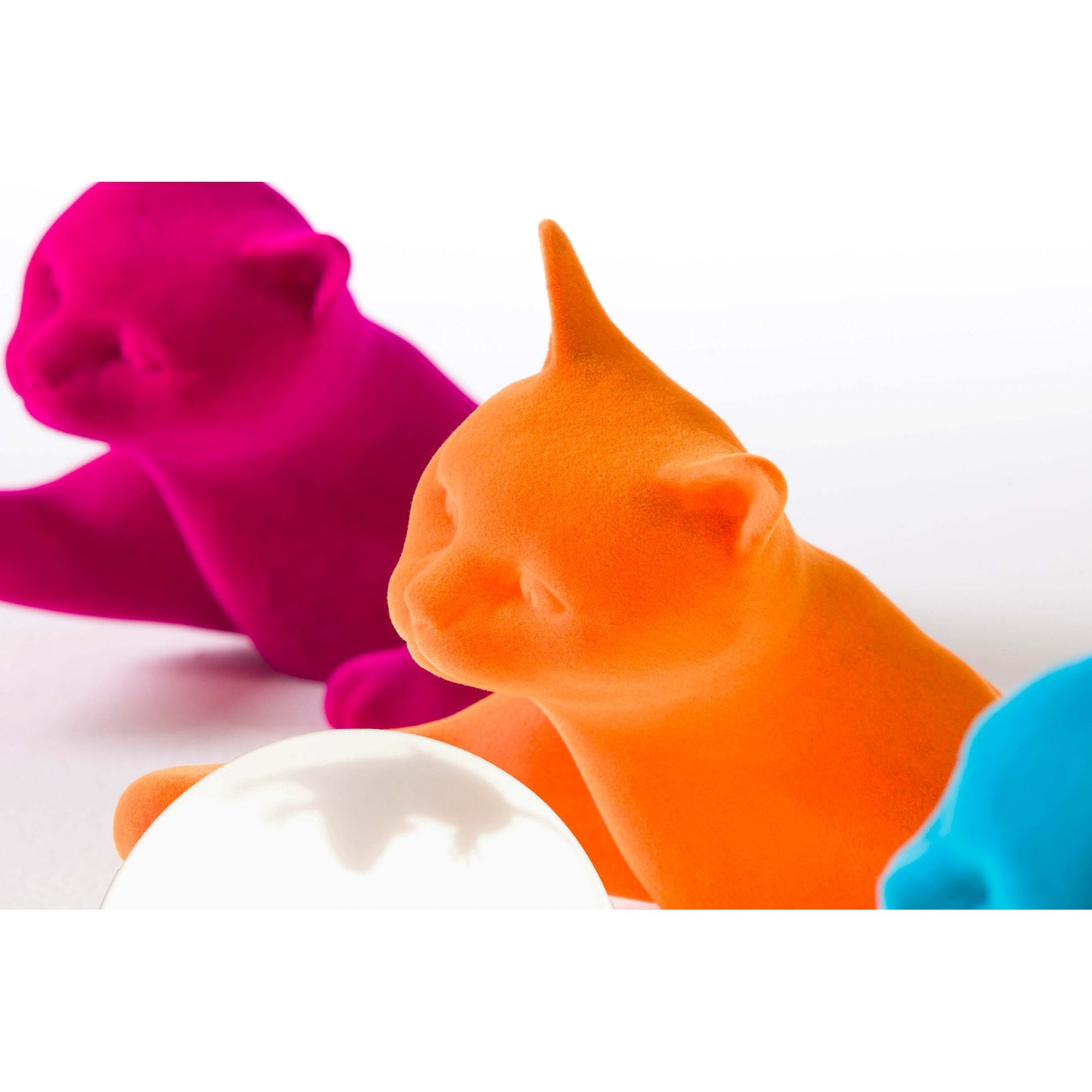 Karman Maoo Cat Table Lamp - Orange Velvet