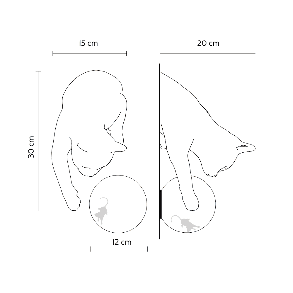 Karman Maoo Cat Wall Lamp - Orange Velvet