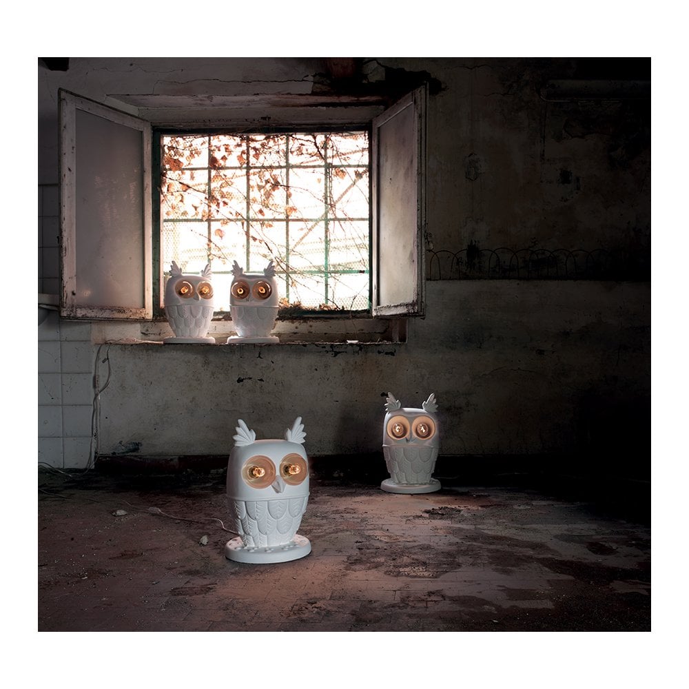 Karman Ti-Vedo Owl Table Lamp - Matt White