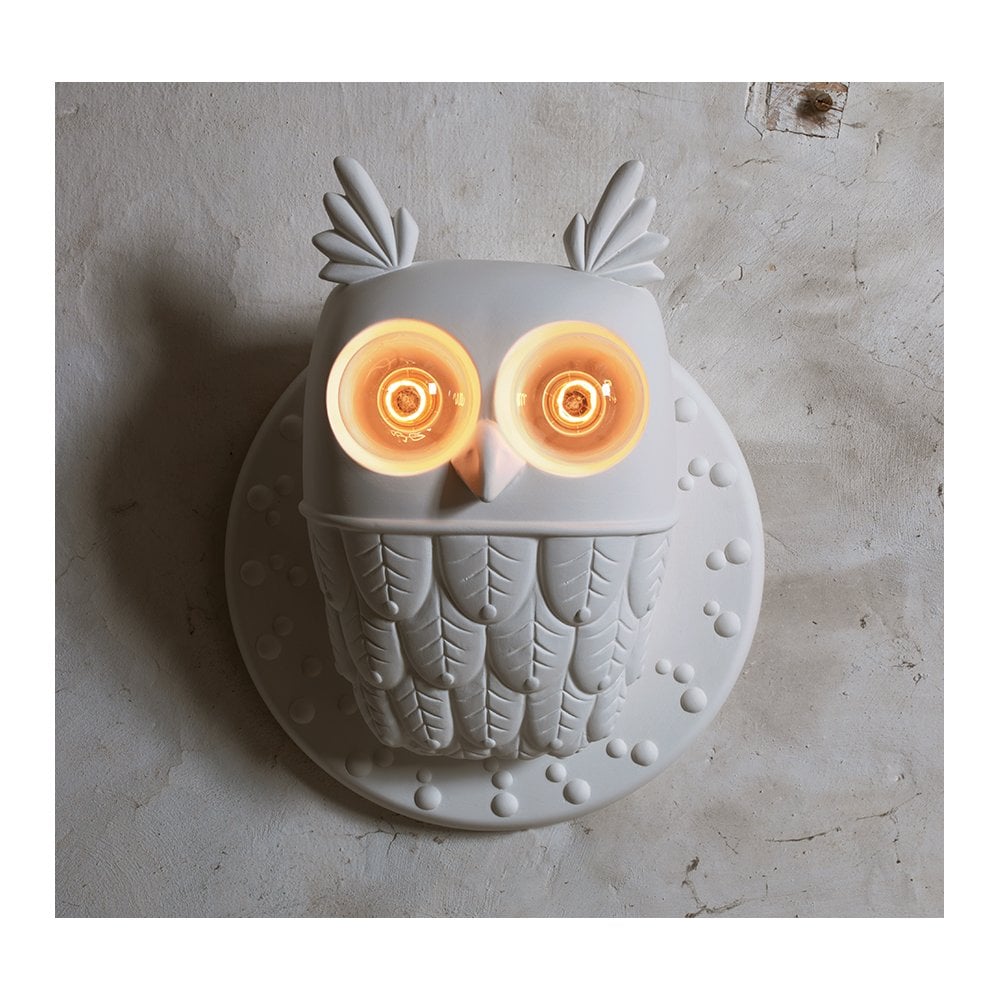 Karman Ti-Vedo Owl Wall Lamp - Matt White