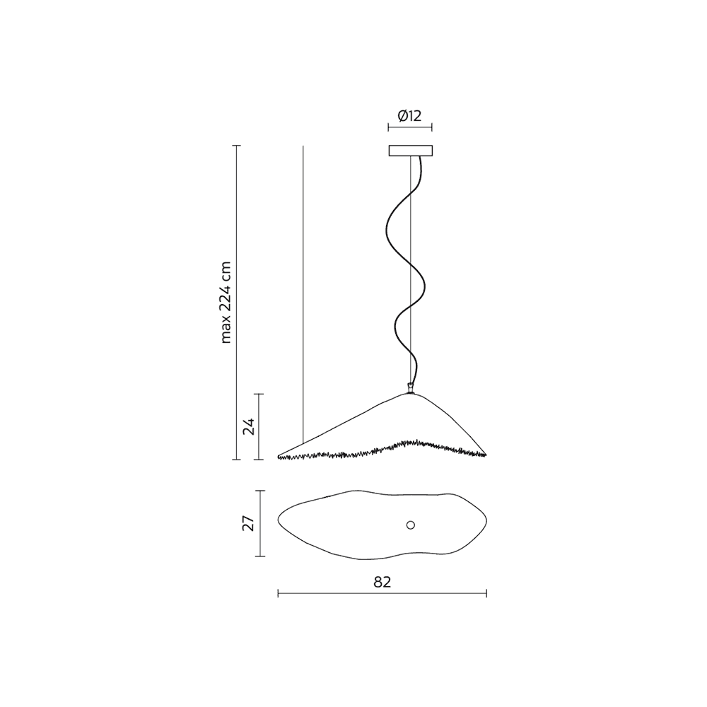 Karman Moby Dick Small Pendant - Matt White