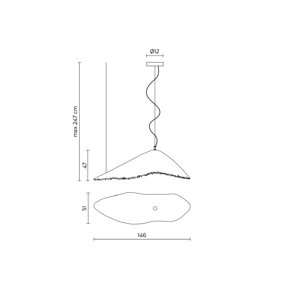 Karman Moby Dick Big Pendant - Matt White