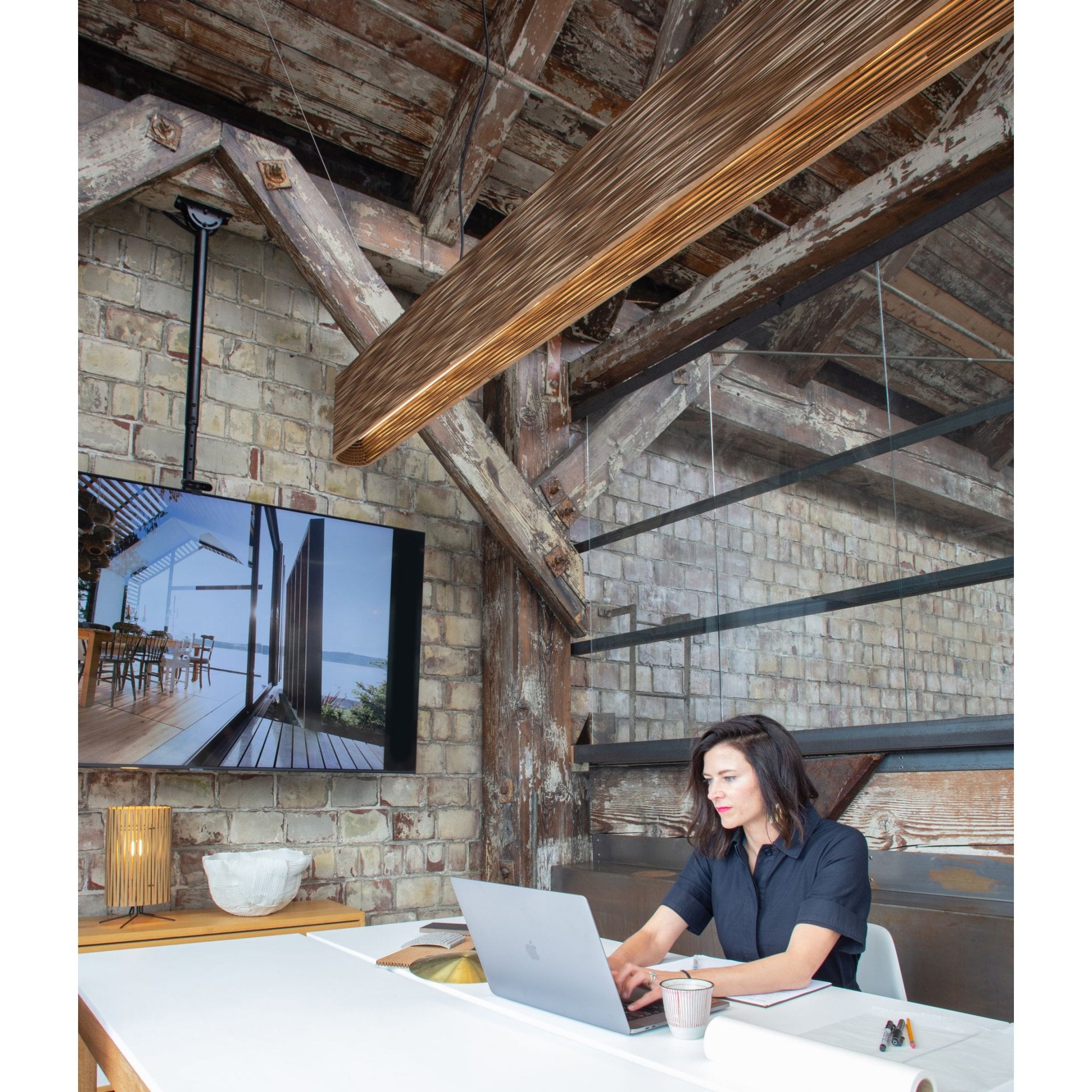 Graypants Scraplights Hewn 48 - 8 Linear Pendant - Direct Light - Natural