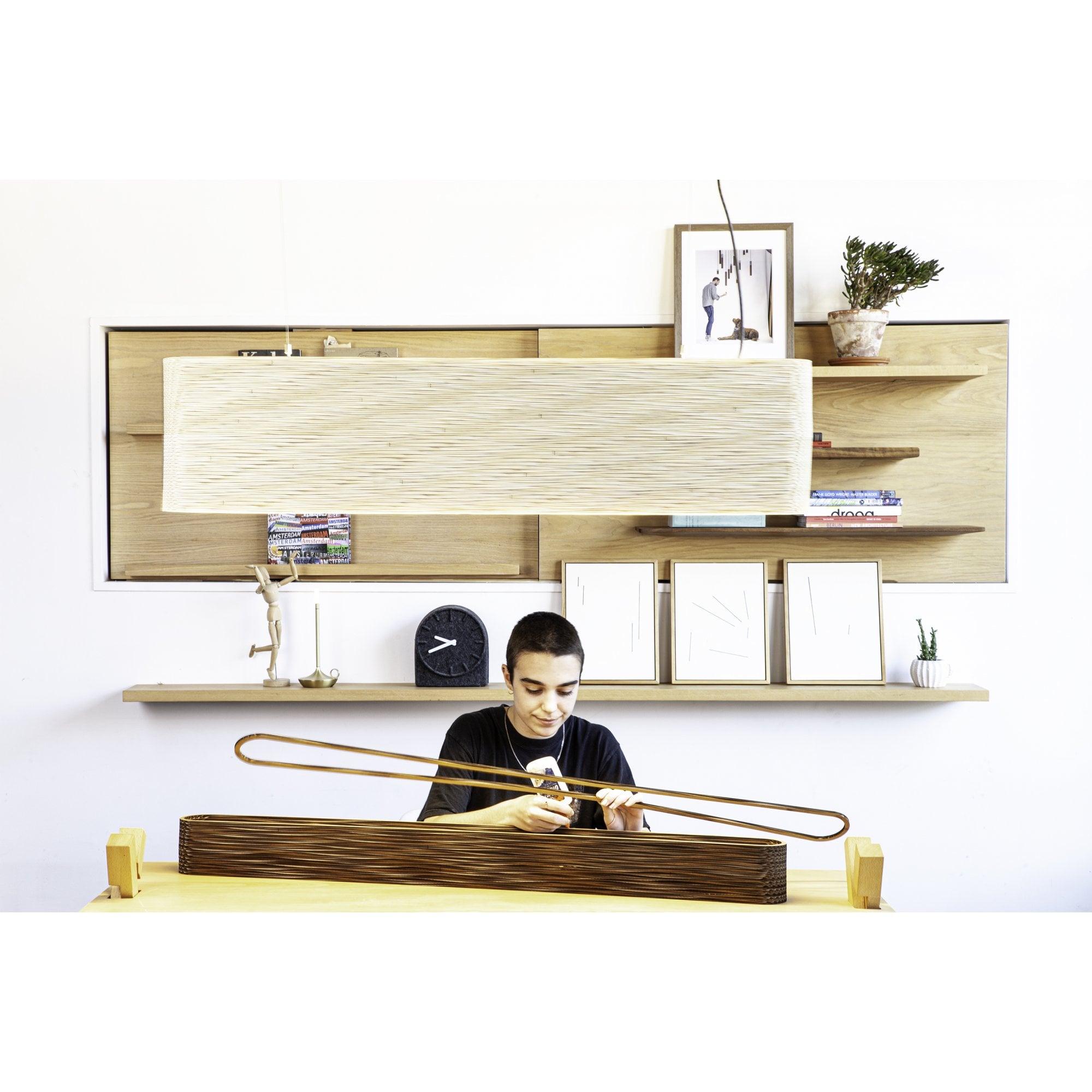 Graypants Scraplights Hewn 48 - 12 Linear Pendant - Direct/Indirect Light - Dual Circuit - White