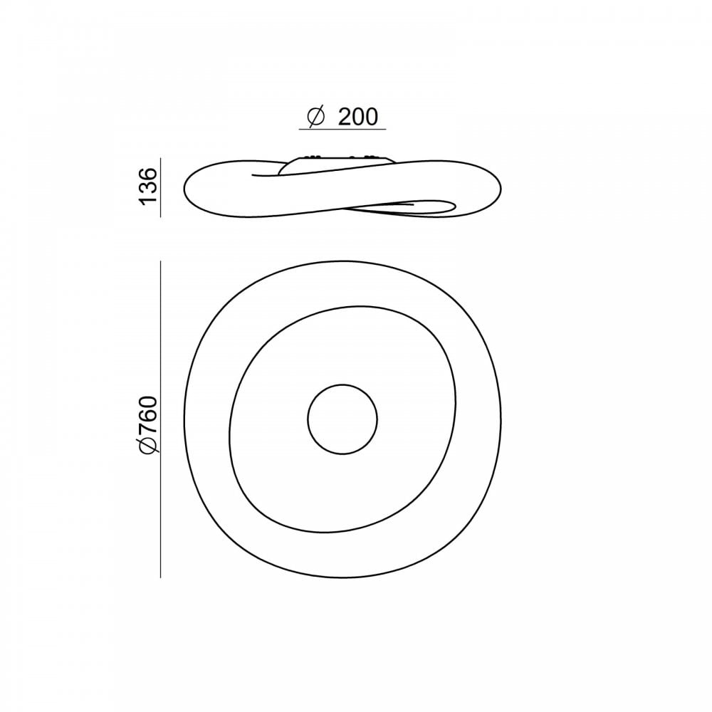 Stilnovo Mr Magoo 76cm Flush Light - White