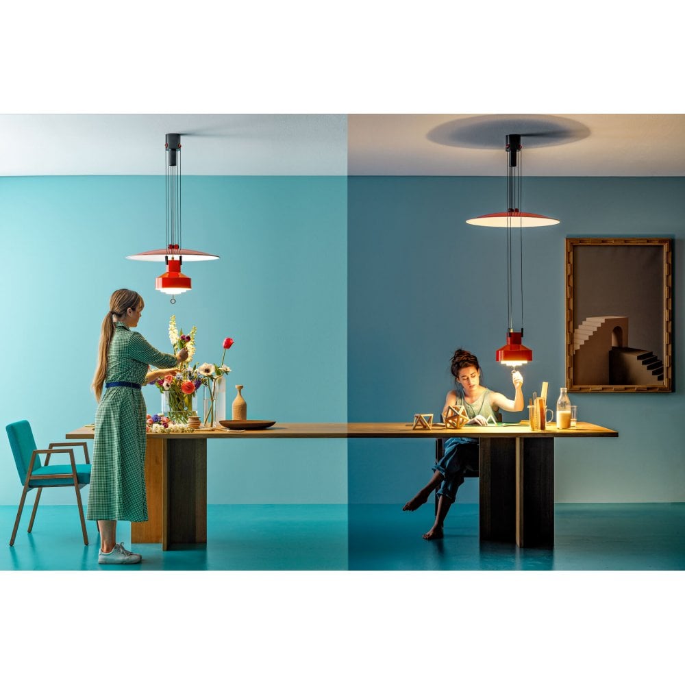 Stilnovo Saliscendi Pendant - Ruby Red