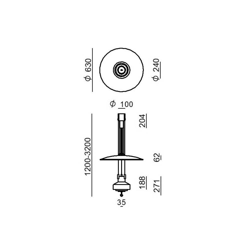 Stilnovo Saliscendi Pendant - Light Grey