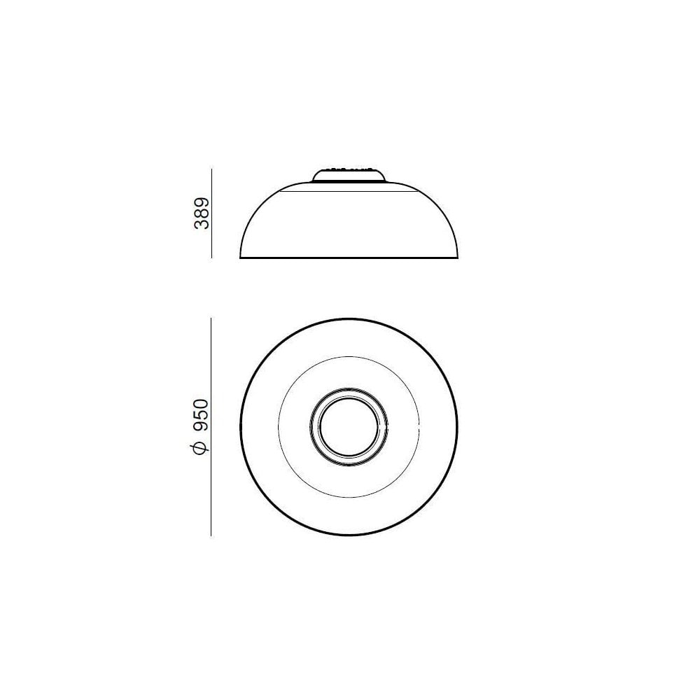 Stilnovo Demi 95cm Transformative Optic Wall/Ceiling Light - Matt White