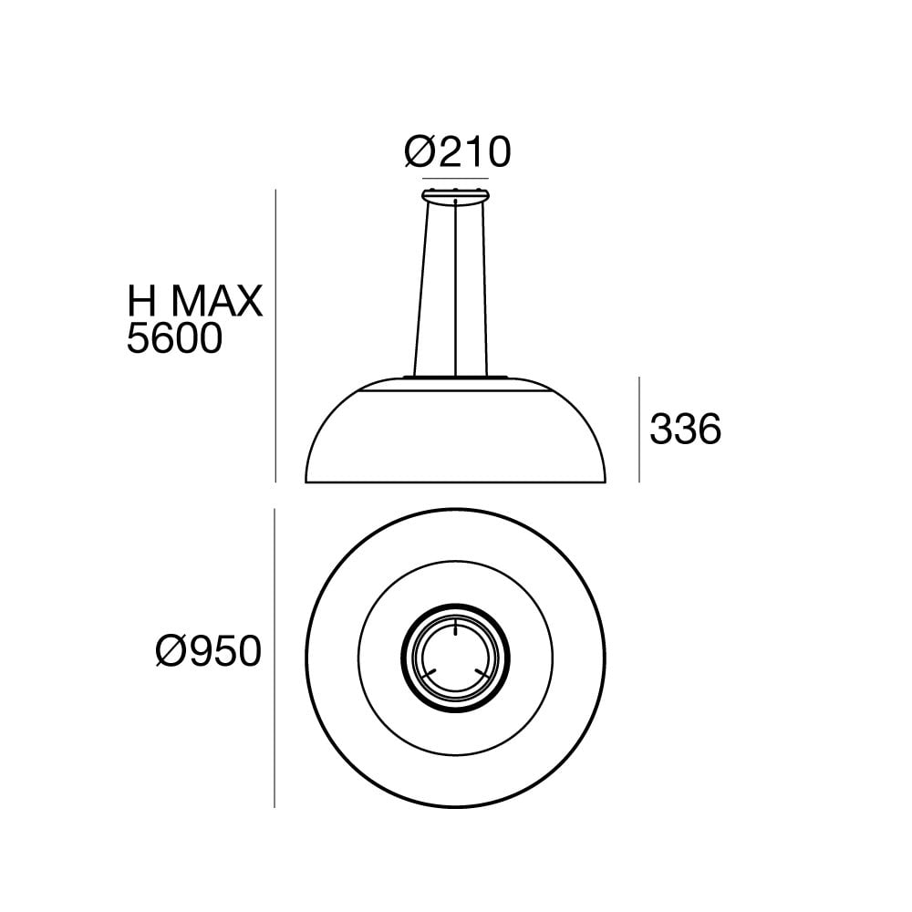 Stilnovo Demi 95cm Transformative Optic Pendant - Matt White