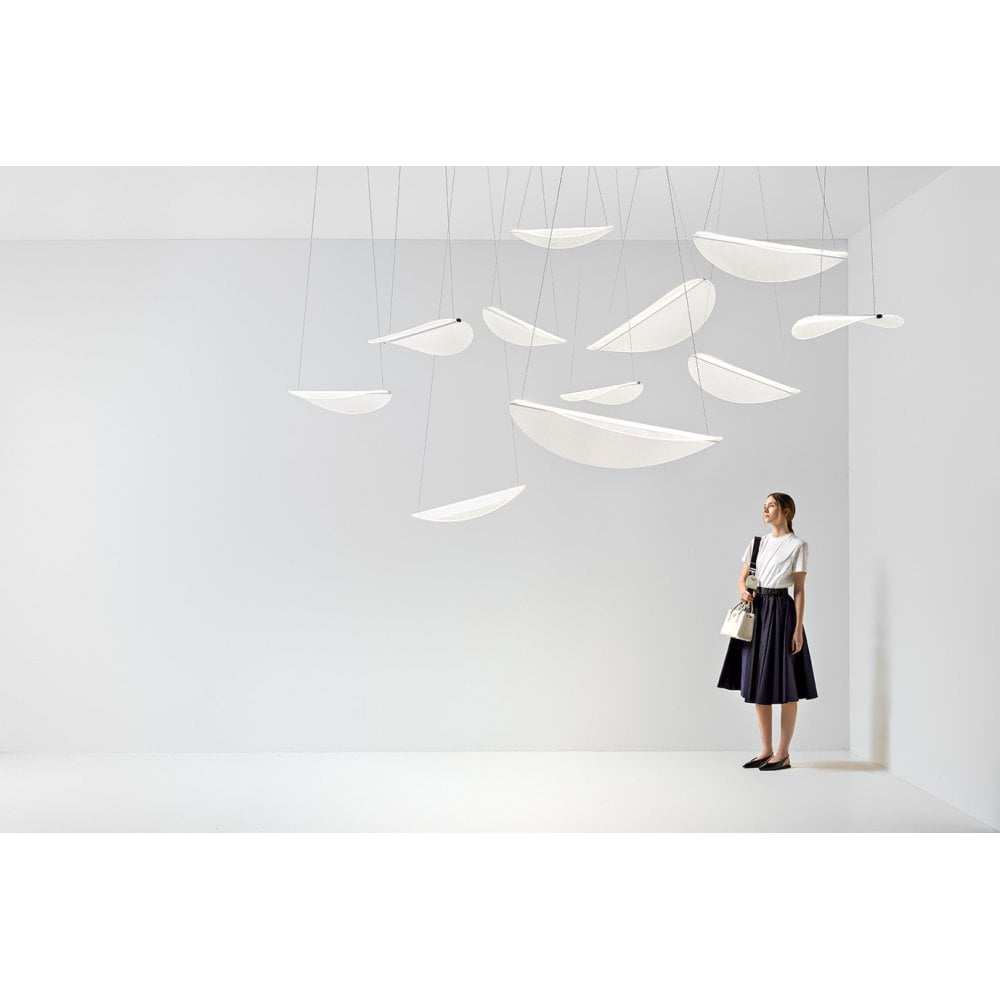 Stilnovo Diphy 3 Light Transformative Optic Pendant Chandelier - Matt White