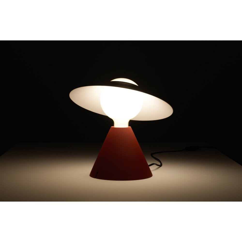 Stilnovo Fante Table Lamp - Brick Red & Matt White