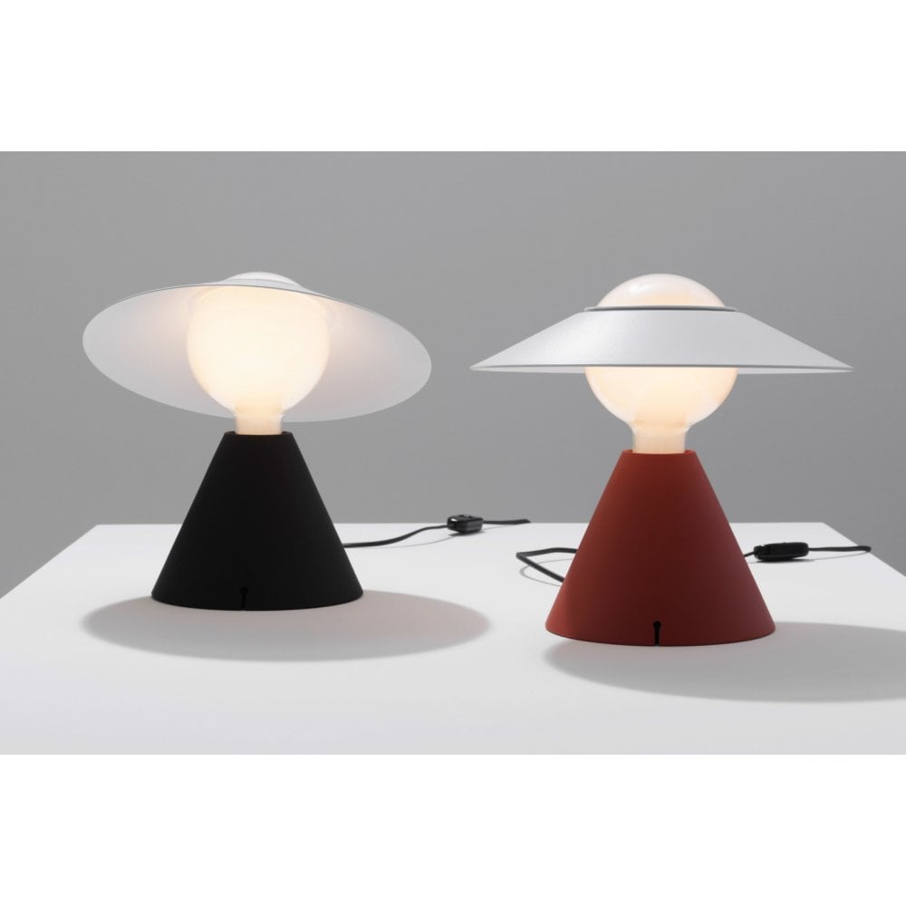 Stilnovo Fante Table Lamp - Brick Red & Matt White