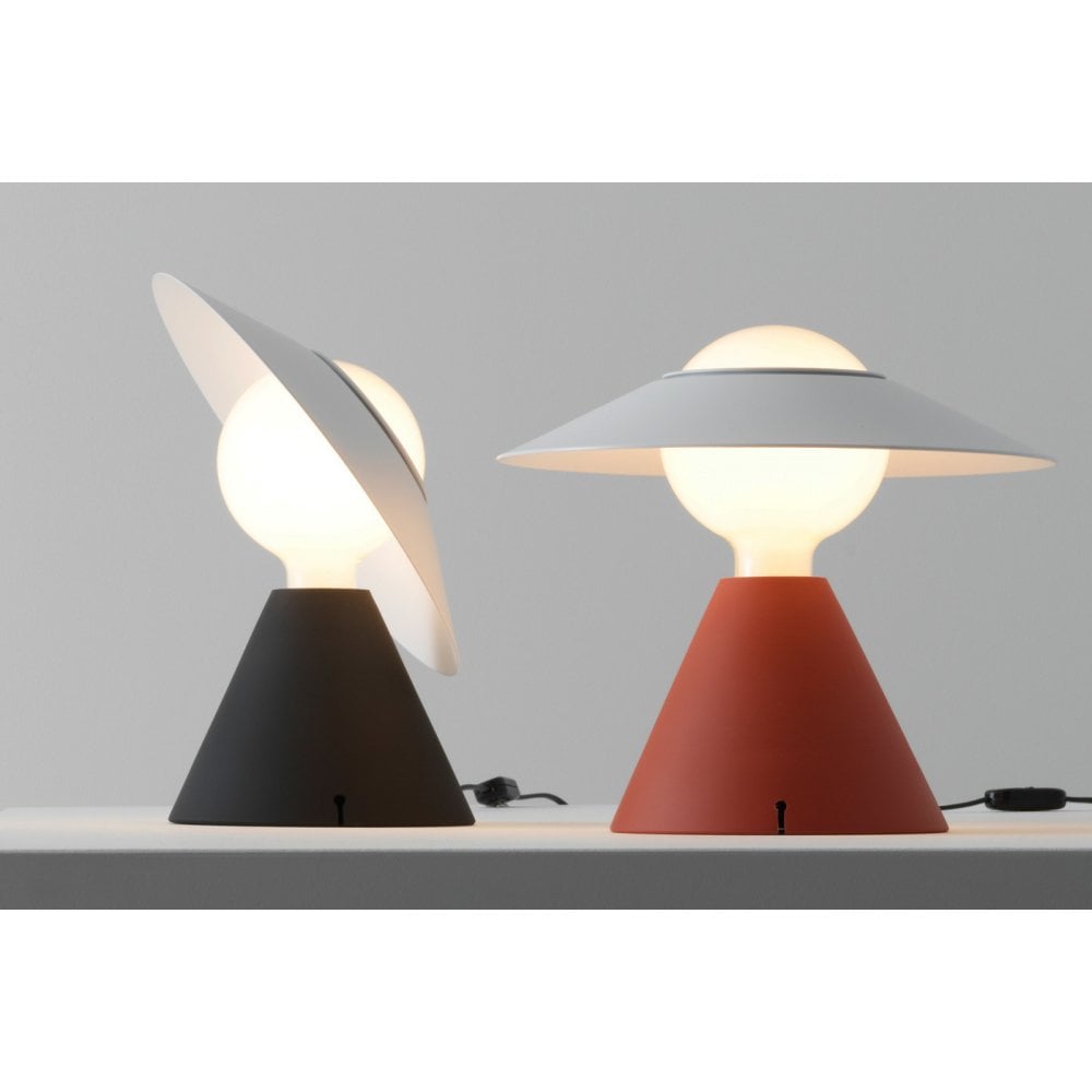 Stilnovo Fante Table Lamp - Brick Red & Matt White