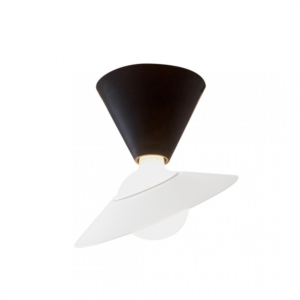 Stilnovo Fante Flush Light - Black & Matt White