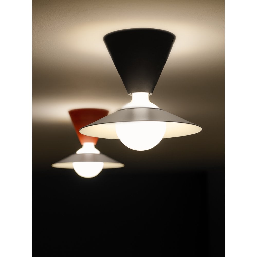 Stilnovo Fante Flush Light - Black & Matt White