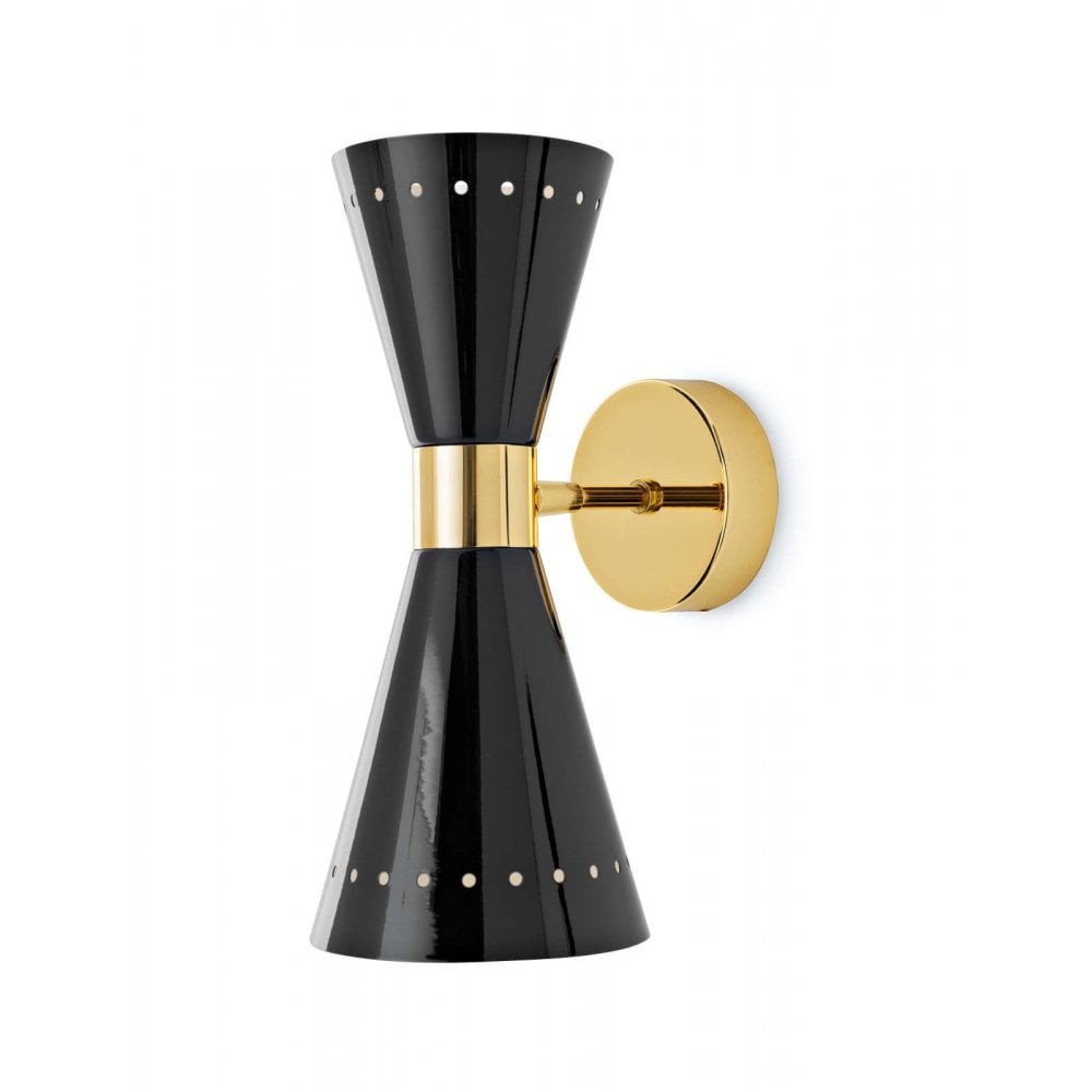 Stilnovo Megafono 1 Arm Wall Light - Gold & Black