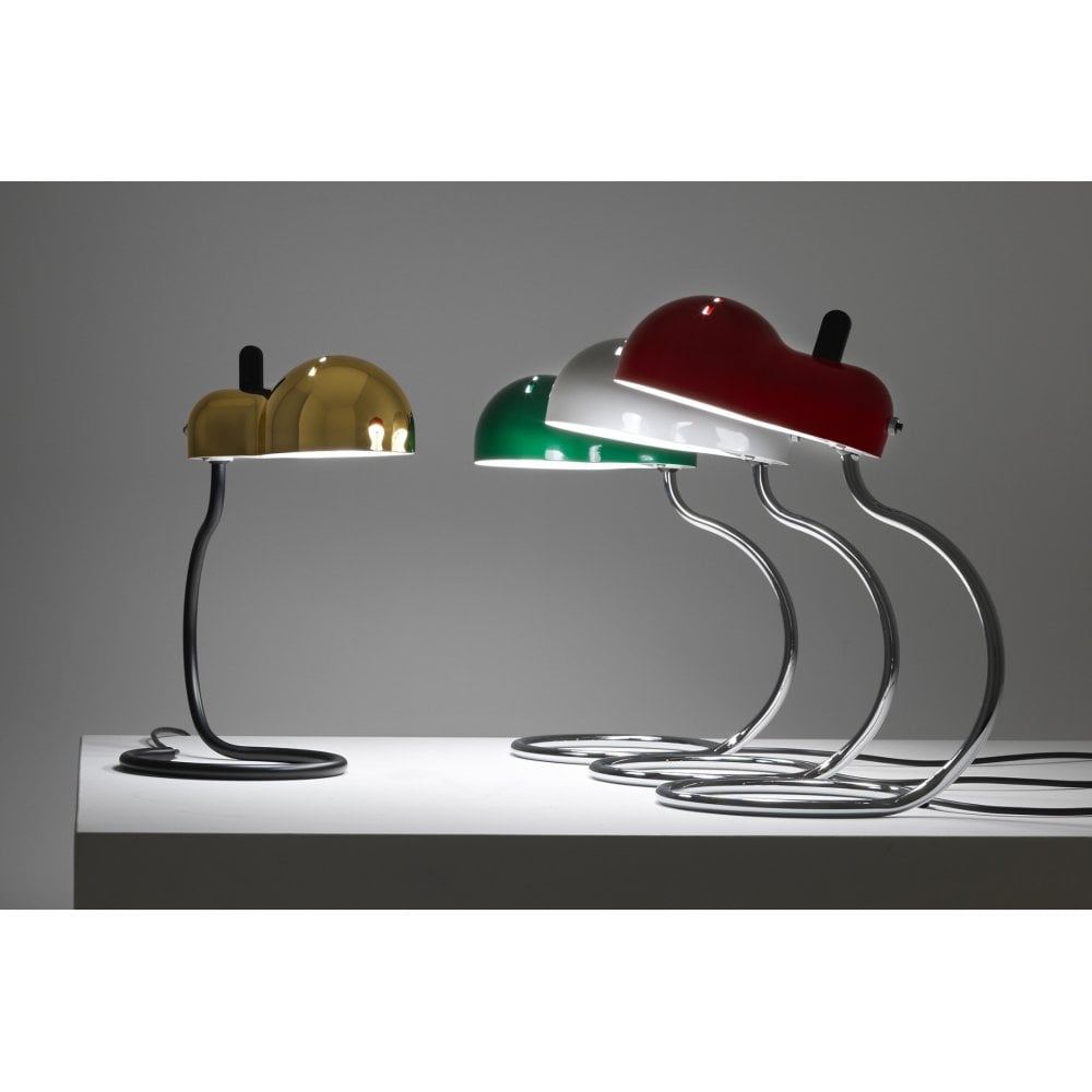 Stilnovo Minitopo Table Lamp - Chrome & Flame Red