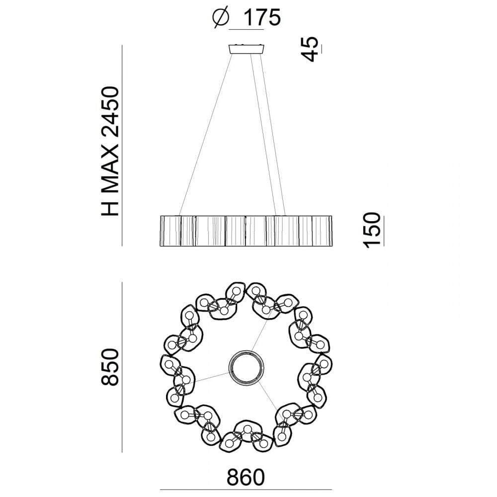 Stilnovo Honey 86cm Medium Pendant - Matt White
