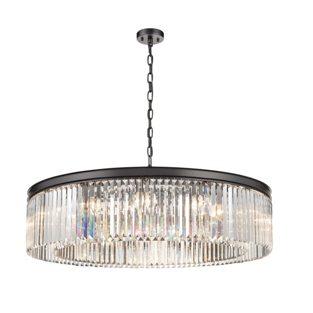 Franklite Perdita 12 Light Pendant - Crystal Glass