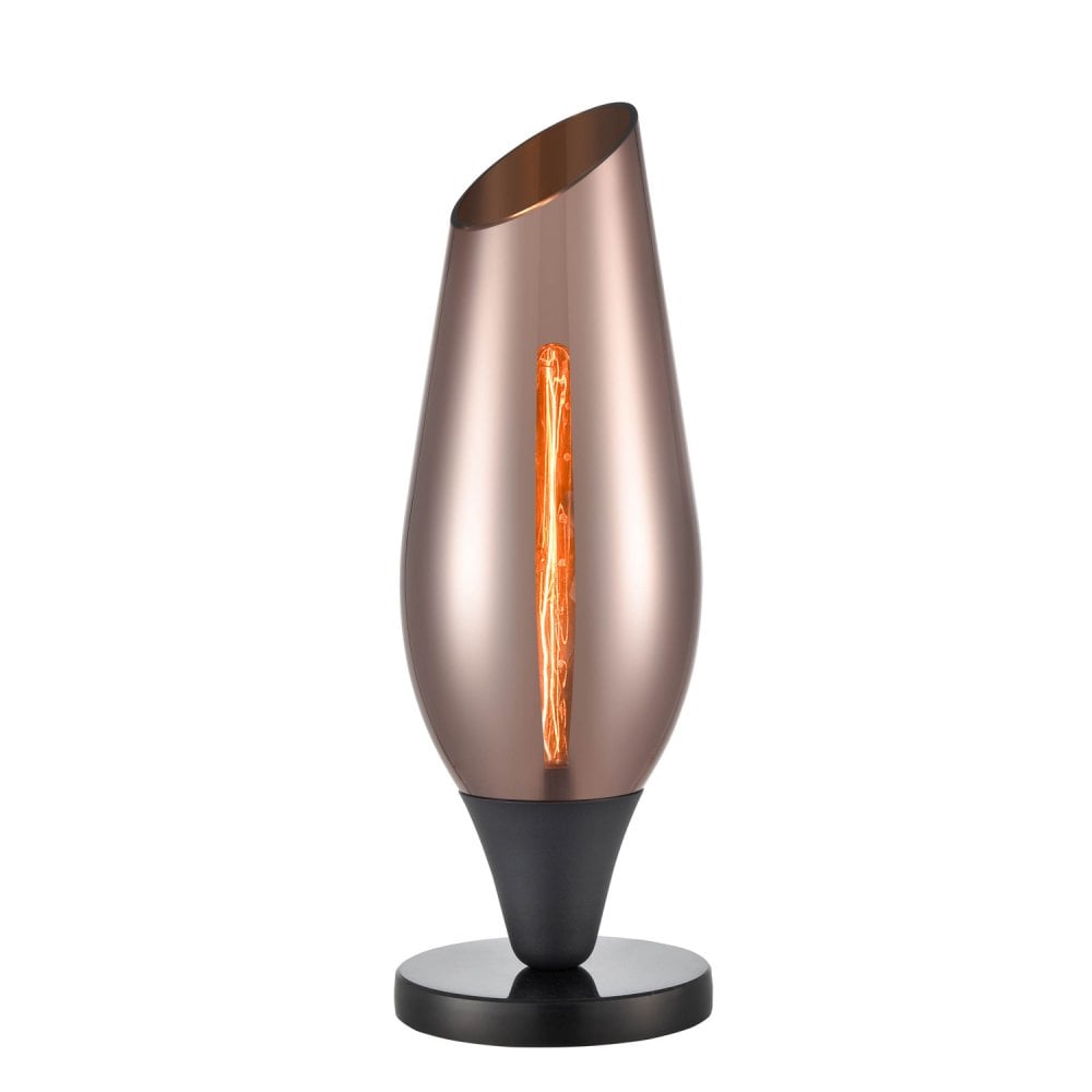 Franklite Taper Table Lamp - Copper Glass