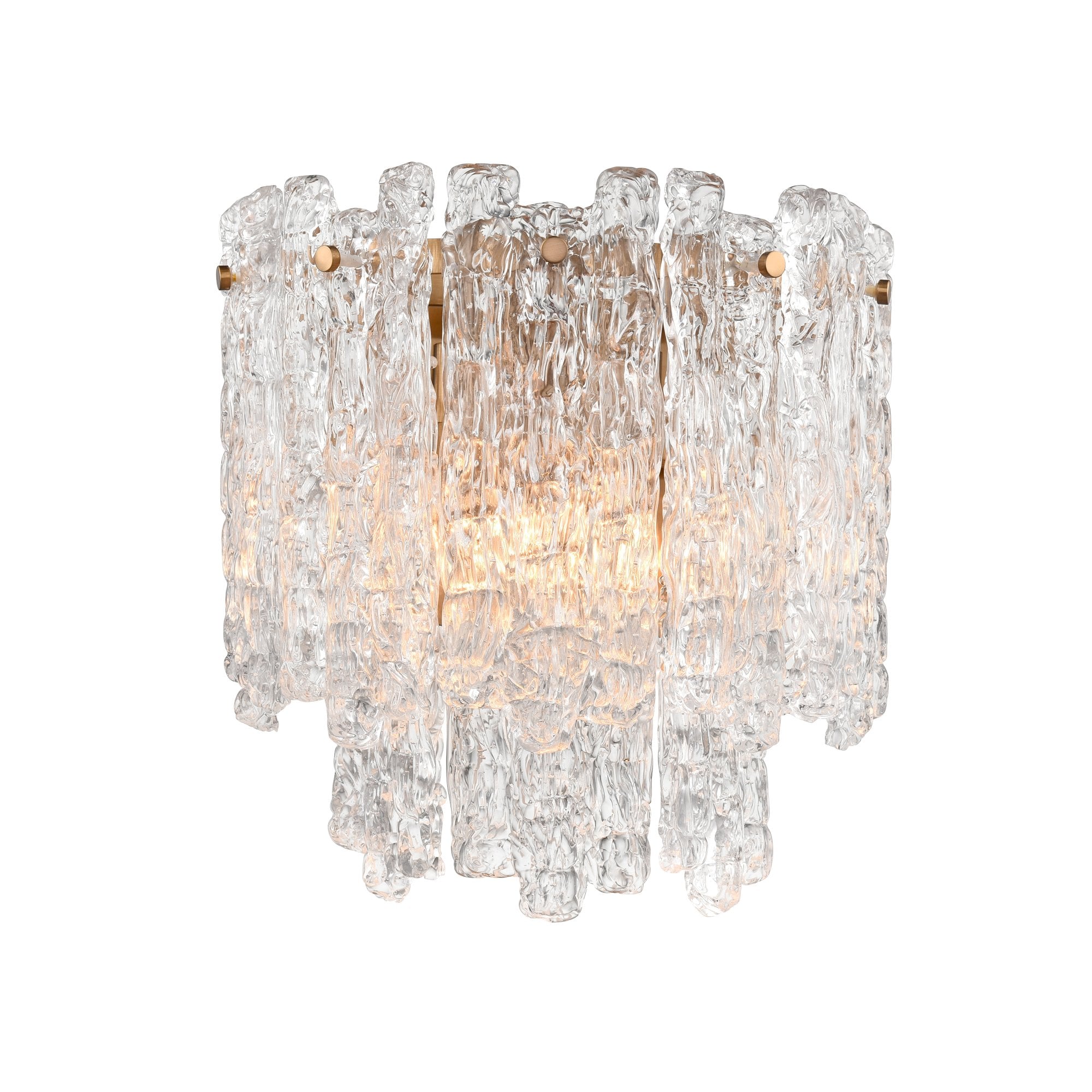 Franklite Icicle 2 Light Wall Light - Aged Brass