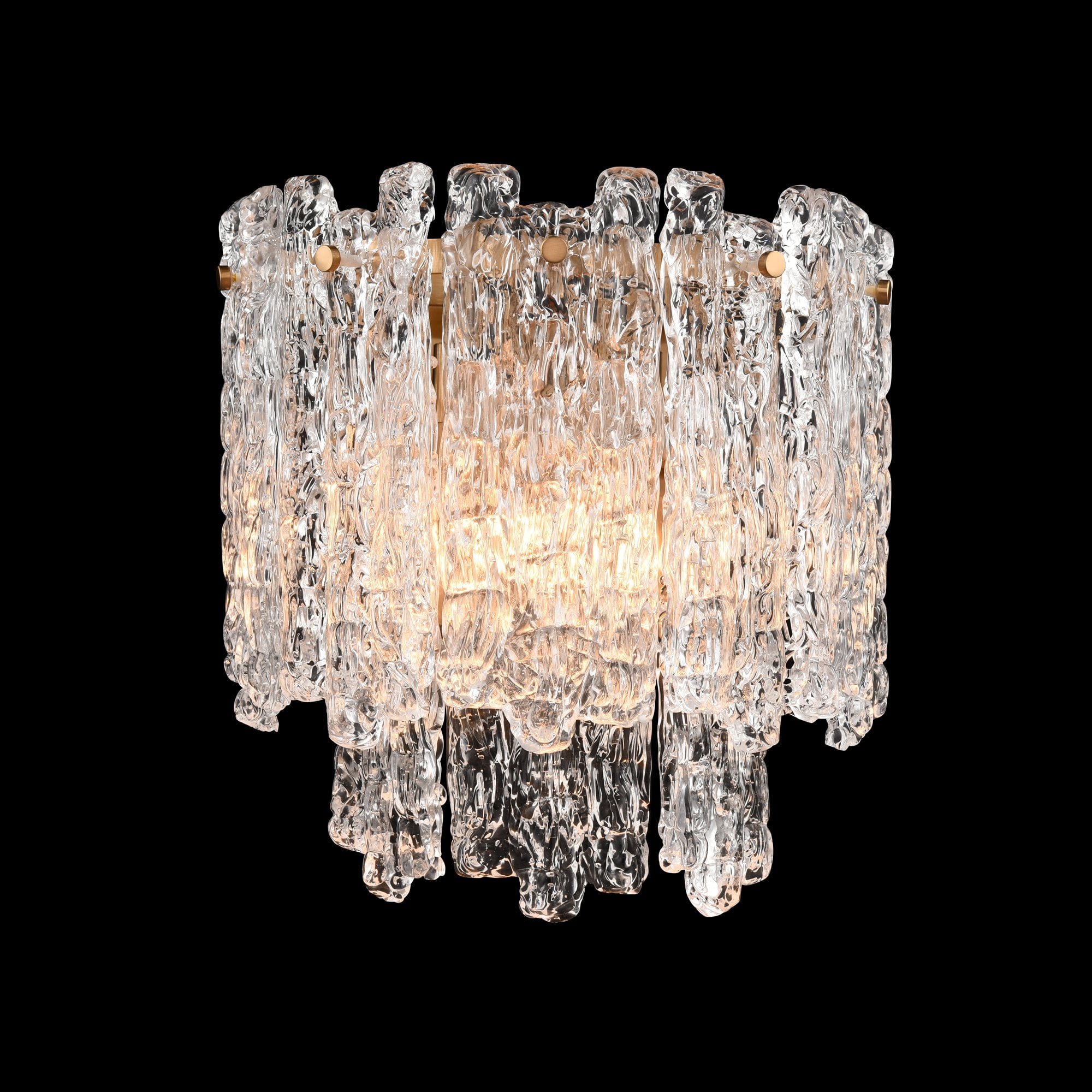 Franklite Icicle 2 Light Wall Light - Aged Brass