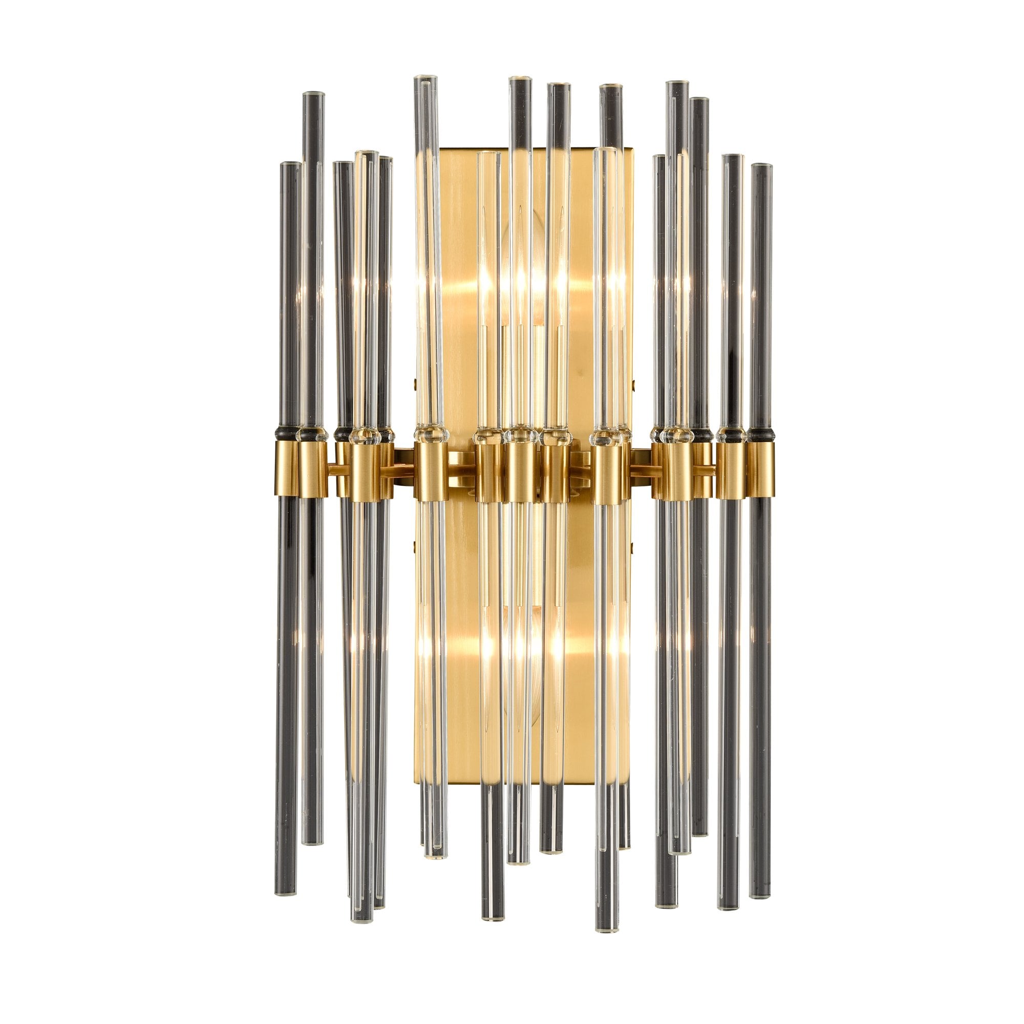 Franklite Celestial 2 Light Wall Light - Aged Brass