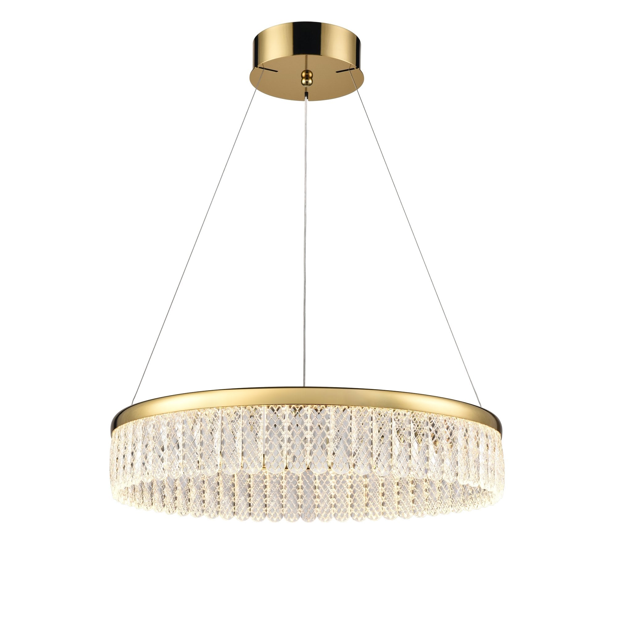 Franklite Victoria 24W Single Tier LED Pendant - Gold